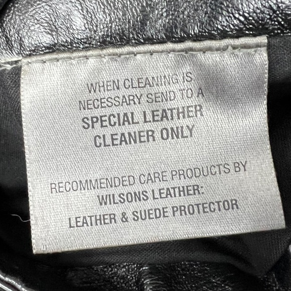 WOMENS! NWOT |•WILSONS LEATHER•| Black Leather Heavy Fur Lined Hooded Jacket - Picture 13 of 16